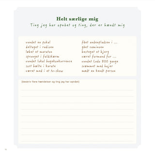 Bogen om mit liv - Fortællinger fra et liv, Udfyld selv-bog