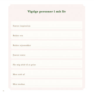 Bogen om mit liv - Fortællinger fra et liv, Udfyld selv-bog