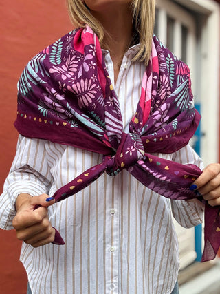 Bomuldstørklæde, Love Dove, Pink