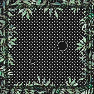 Bomuldstørklæde, Polka Palme, Black