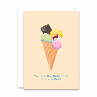 Lille foldet kort, Danish, Vaffelis