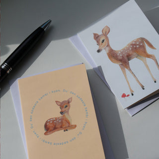 Lille foldet kort, Blue Bambi