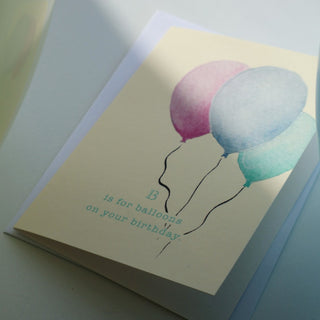 Lille foldet kort, Play, Balloons