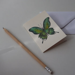 Lille foldet kort, Green Butterfly