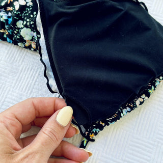 Frill Bikini, justerbar med padding, Black Papillon
