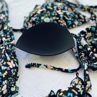 Frill Bikini, justerbar med padding, Black Papillon