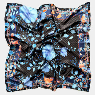 Check on it Blue, Square Silke Scarf