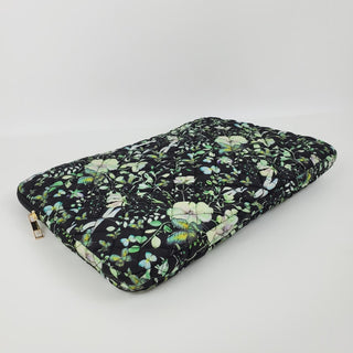 Quiltet Computersleeve, Green Butterflies