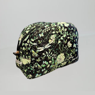 Quiltet Toilettaske, Green Butterflies