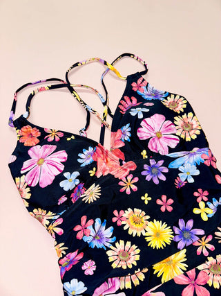 Badedragt, Cross Swim, Wild Flowers