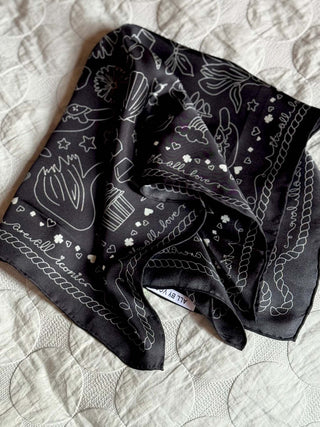 Silketørklæde, Iconic Silk, Black