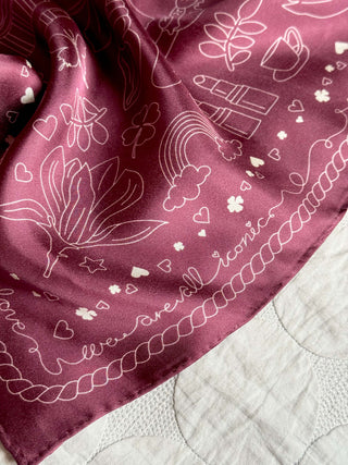 Silketørklæde, Iconic Silk, wine