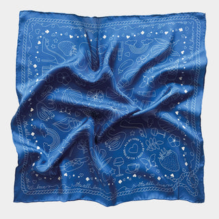 Iconic Blue, Small Silk Scarf