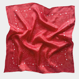 Iconic Red, Small Silk Scarf