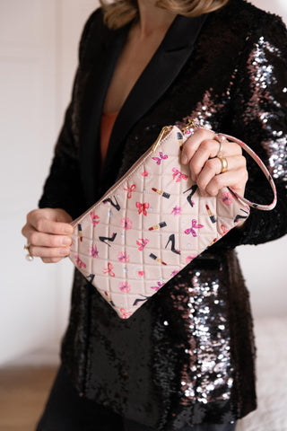 Quiltet Clutch, Lipstick