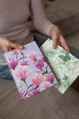 Notesbøger, 2-pak, Magnolia x Green Butterflies