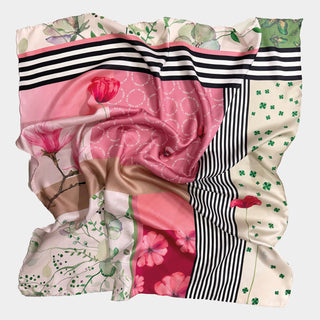 Origins Rose, Square Silk Scarf
