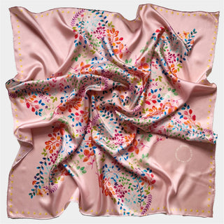 Star Dust Rose, Square Silke Scarf