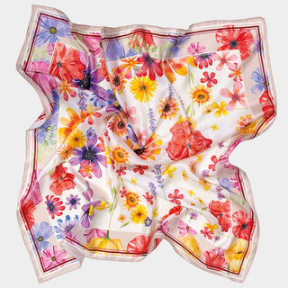 Wild Flowers, Square Silk Scarf