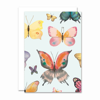 Lille foldet kort, Papillon, Multi Blue