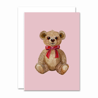 Foldet kort, Play, Red Bow Teddy