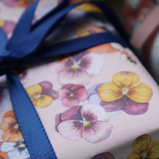 Gift wrapping paper, 5 m, Pansy