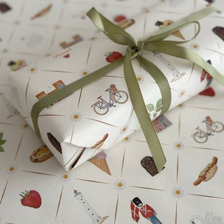 Gift wrapping paper, 5 m, Danish