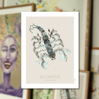 Plakat, Zodiacs, Scorpio / Skorpionen