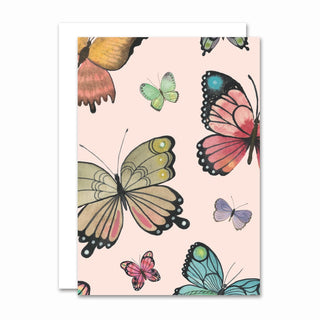 Lille foldet kort, Papillon, Multi Rose