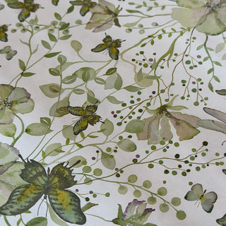 Gift wrapping paper, 5 m, Green butterflies