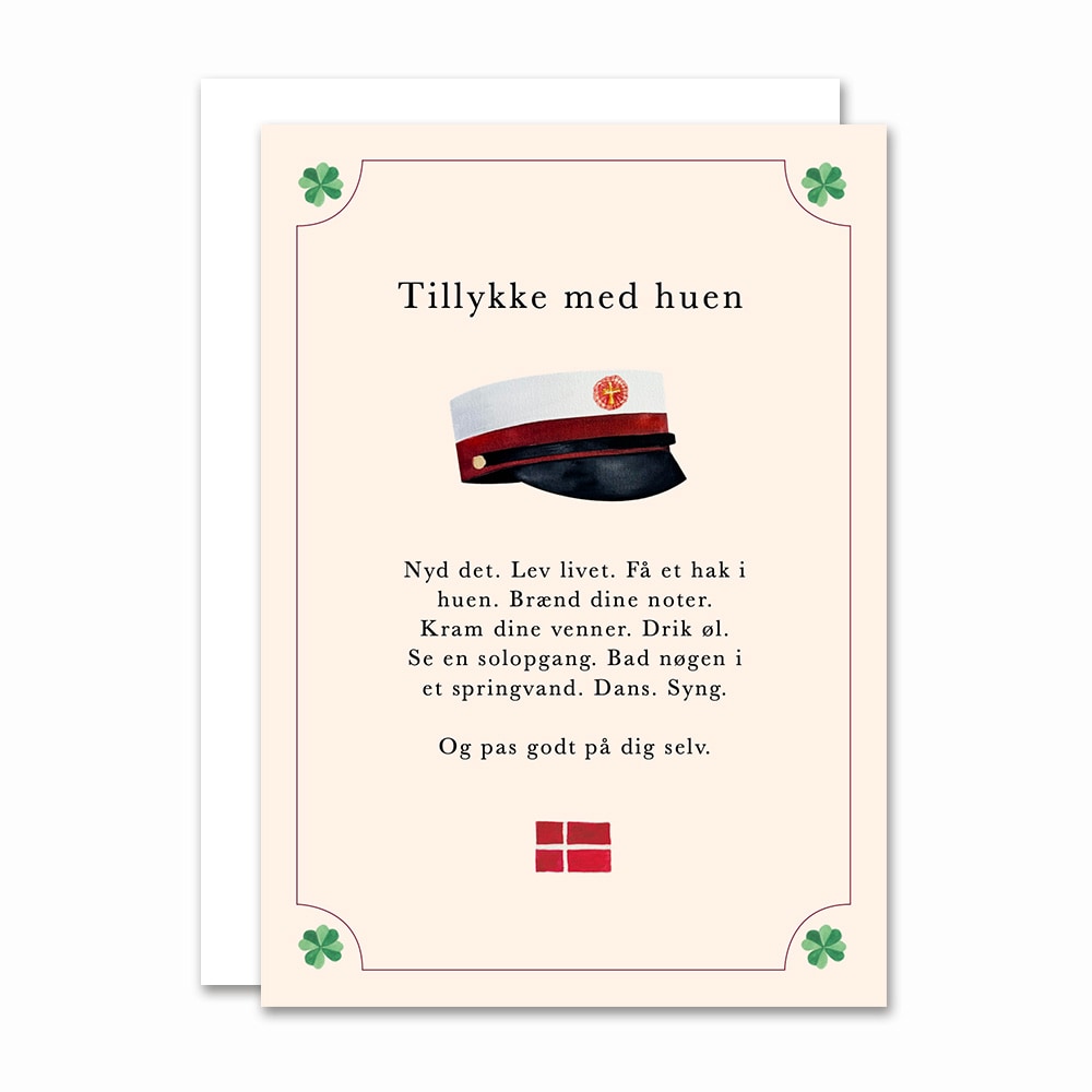 Foldet kort, Rød Student – All By Voss