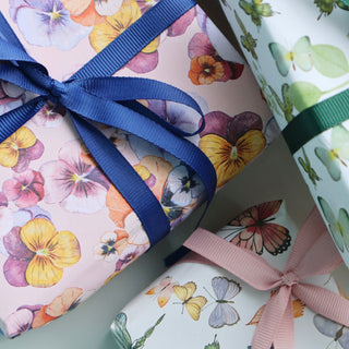 Gift wrapping paper, 5 m, Pansy