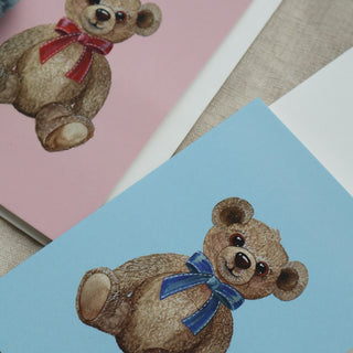 Foldet kort, Play, Blue Bow Teddy