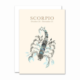 Foldet kort, Zodiacs, Scorpio / Skorpionen