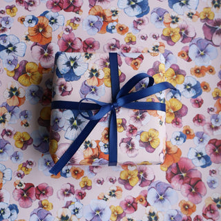 Gift wrapping paper, 5 m, Pansy