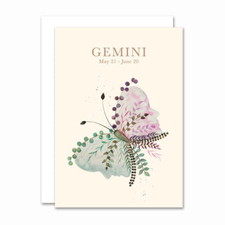 Foldet kort, Zodiacs, Gemini / Tvillingen