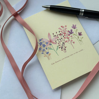 Foldet kort Botanicals Like Flowers med motiv af Annemette Voss